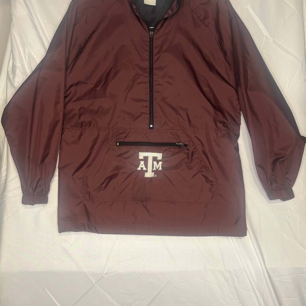 Reebok Heisman Collection Texas A&M Windbreaker Pullover Jacket Sz Large 14-16